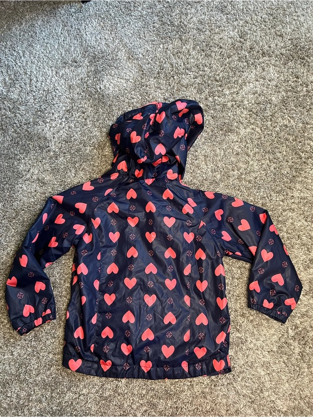 OshKosh B'gosh Navy Jacket with Coral Heart Print